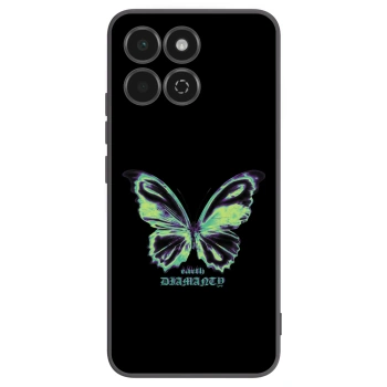 Picasee Honor 200 Smart 5G Hülle - Schwarzes Silikon - Diamanty Blue