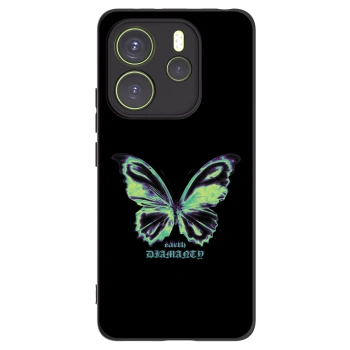 Picasee Xiaomi Redmi Note 14 4G Hülle - Schwarzes Silikon - Diamanty Blue