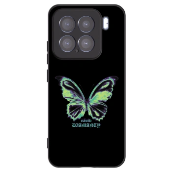 Picasee Xiaomi 15 Hülle - Schwarzes Silikon - Diamanty Blue