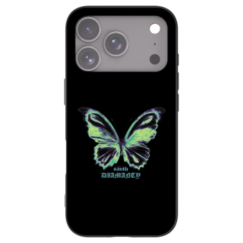 Picasee Apple iPhone 17 Pro Hülle - Schwarzes Silikon - Diamanty Blue