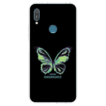 Picasee Huawei Y6 2019 Hülle - Transparentes Silikon - Diamanty Blue