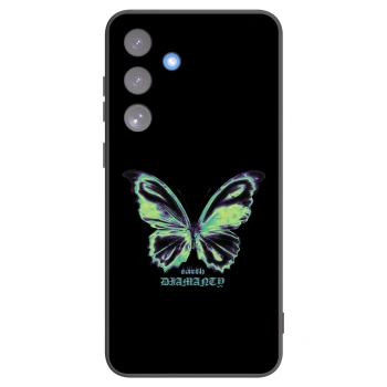 Picasee Samsung Galaxy S25 FE 5G Hülle - Schwarzes Silikon - Diamanty Blue