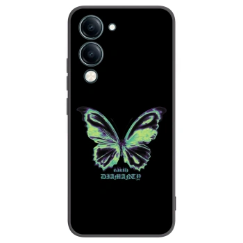 Picasee Vivo Y29s 5G Hülle - Schwarzes Silikon - Diamanty Blue