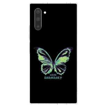 Picasee Samsung Galaxy Note 10 N970F Hülle - Transparentes Silikon - Diamanty Blue