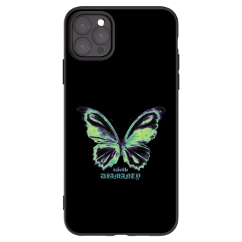Picasee Apple iPhone 11 Pro Max Hülle - Schwarzes Silikon - Diamanty Blue