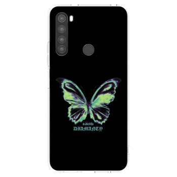 Picasee Xiaomi Redmi Note 8 Hülle - Transparentes Silikon - Diamanty Blue