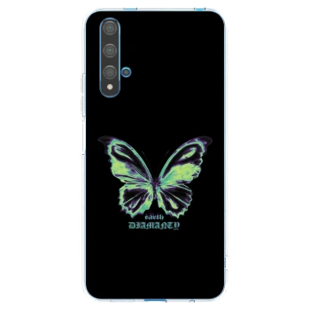 Picasee Huawei Nova 5T Hülle - Transparentes Silikon - Diamanty Blue
