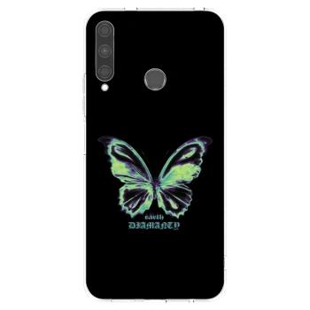 Picasee Huawei P40 Lite E Hülle - Transparentes Silikon - Diamanty Blue