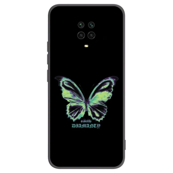 Picasee Xiaomi Redmi Note 9 Pro Hülle - Schwarzes Silikon - Diamanty Blue