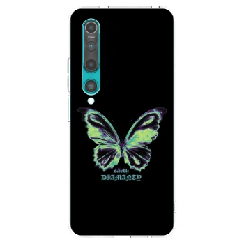 Picasee Xiaomi Mi 10 Hülle - Transparentes Silikon - Diamanty Blue