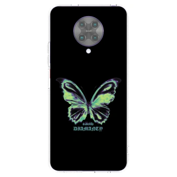 Picasee Xiaomi Poco F2 Pro Hülle - Transparentes Silikon - Diamanty Blue