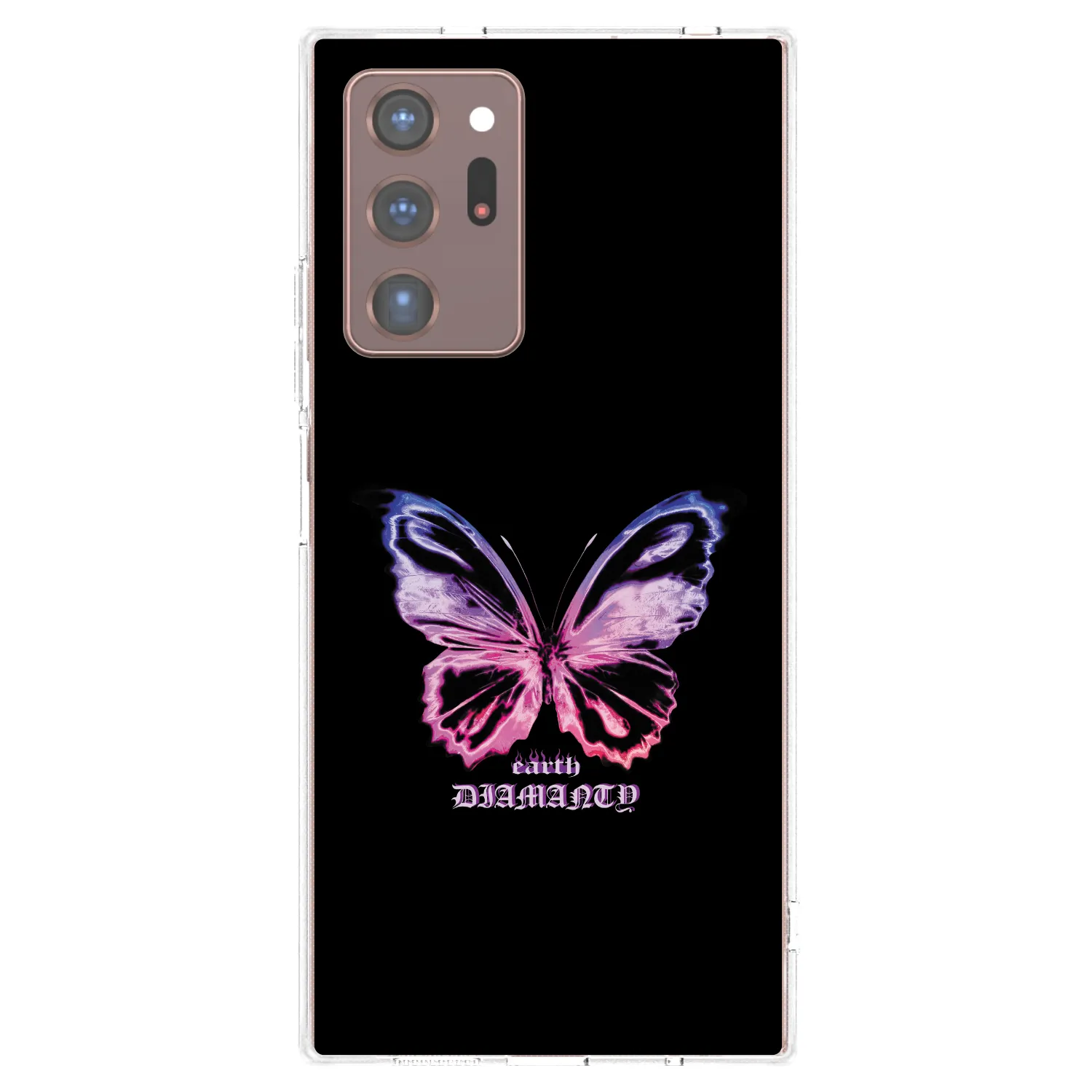 Picasee Samsung Galaxy Note 20 Ultra Hülle - Transparentes Silikon - Diamanty Purple