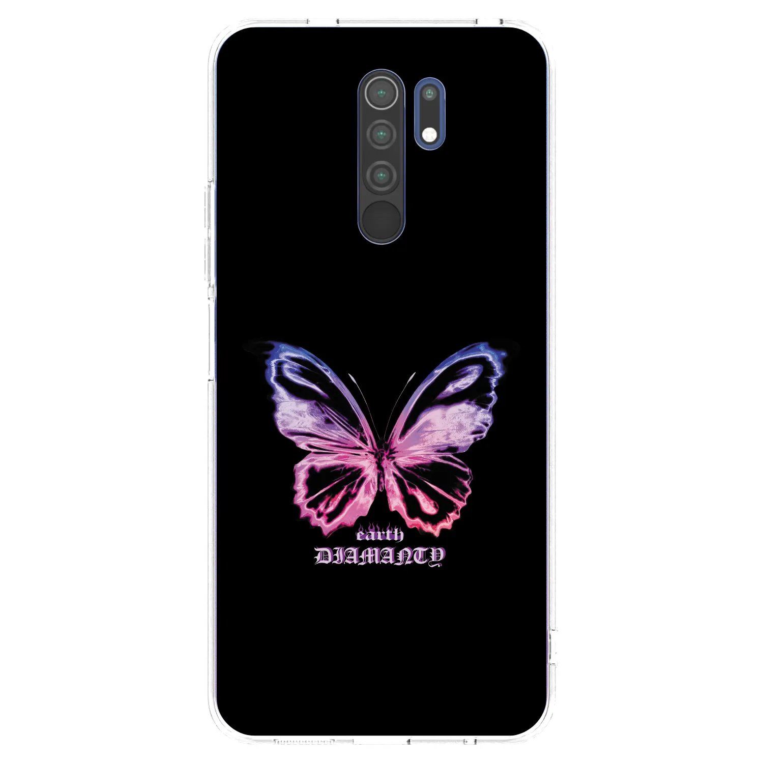 Picasee Xiaomi Redmi 9 Hülle - Transparentes Silikon - Diamanty Purple