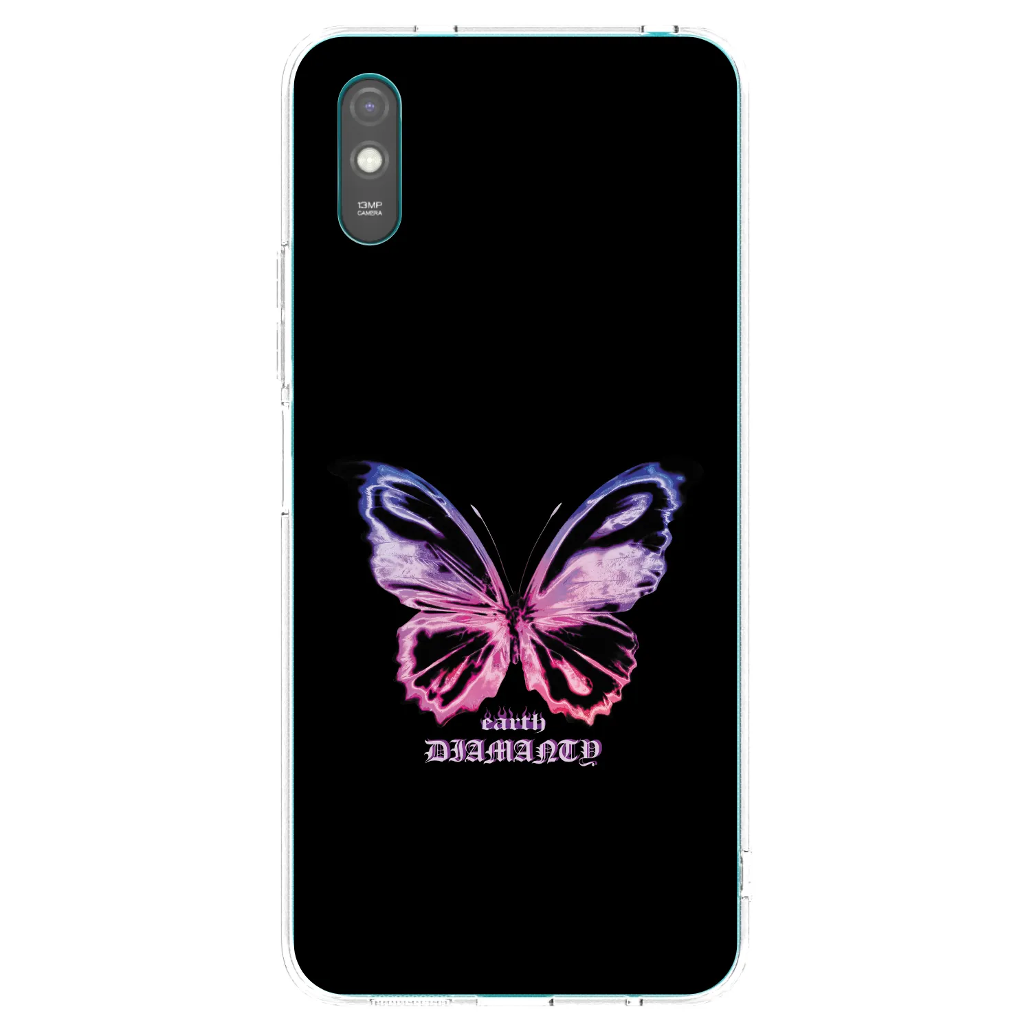 Picasee Xiaomi Redmi 9A Hülle - Transparentes Silikon - Diamanty Purple