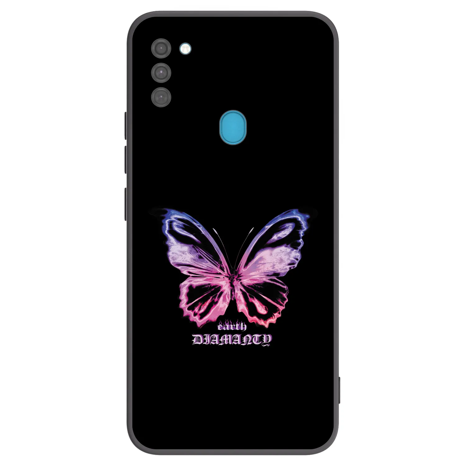 Picasee Samsung Galaxy M11 Hülle - Schwarzes Silikon - Diamanty Purple