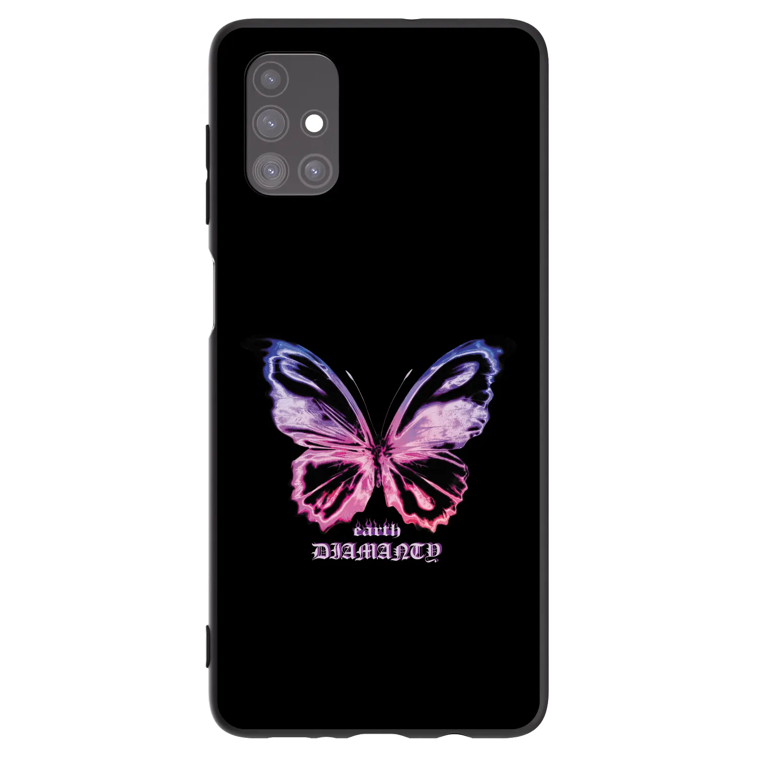 Picasee Samsung Galaxy M51 M515F Hülle - Schwarzes Silikon - Diamanty Purple