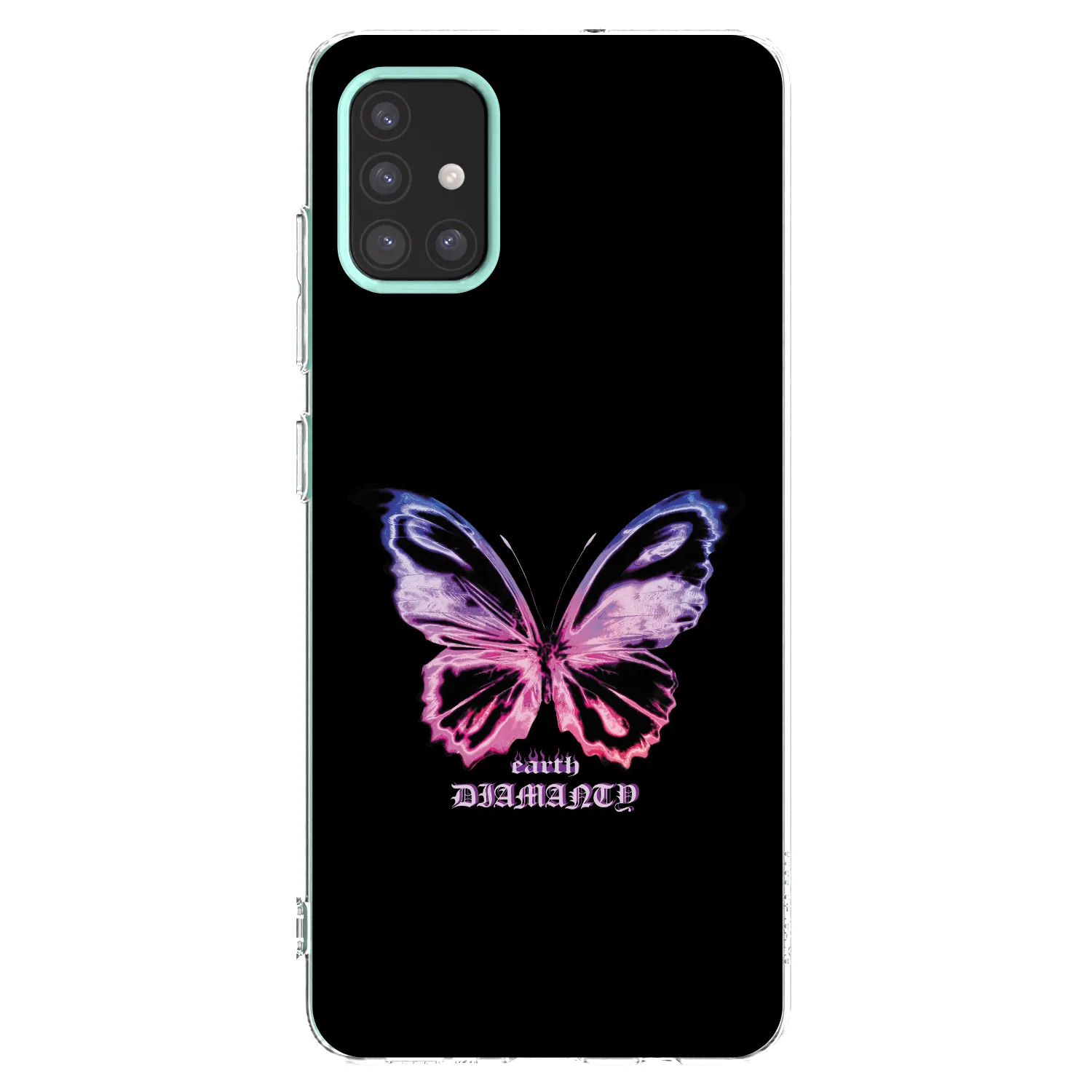 Picasee Samsung Galaxy M31s Hülle - Transparentes Silikon - Diamanty Purple