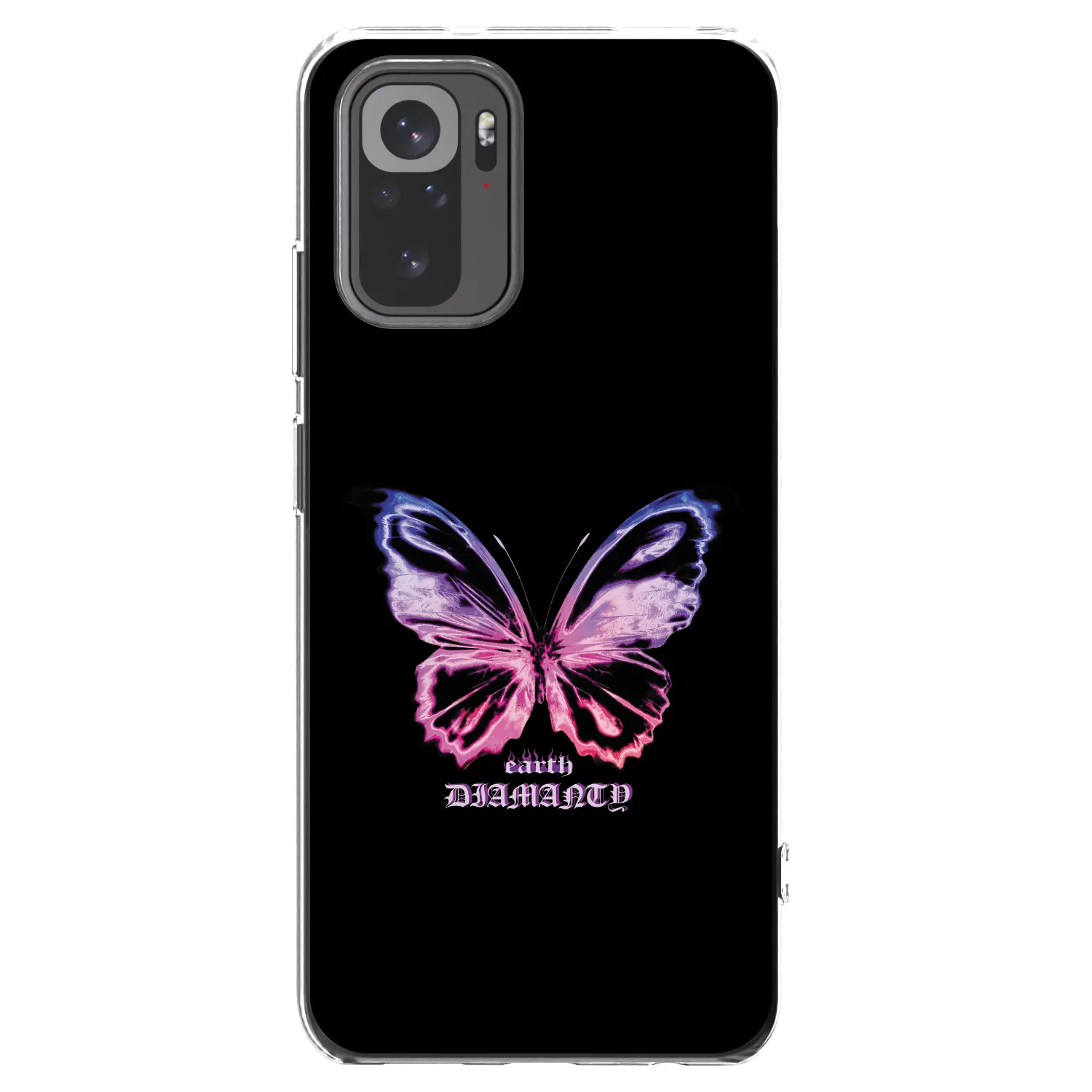 Picasee Xiaomi Redmi Note 10 Hülle - Transparentes Silikon - Diamanty Purple