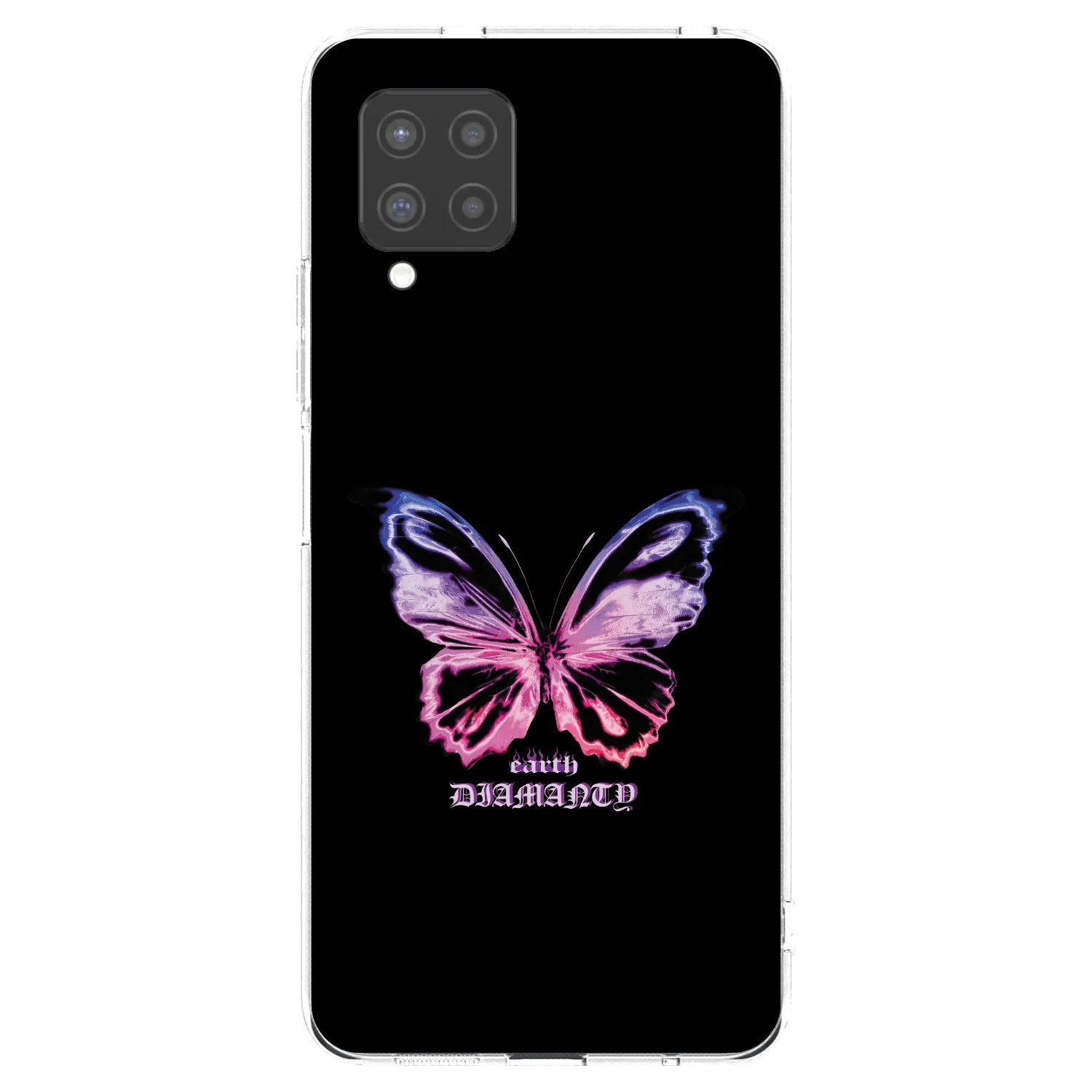 Picasee Samsung Galaxy A42 A426B Hülle - Transparentes Silikon - Diamanty Purple