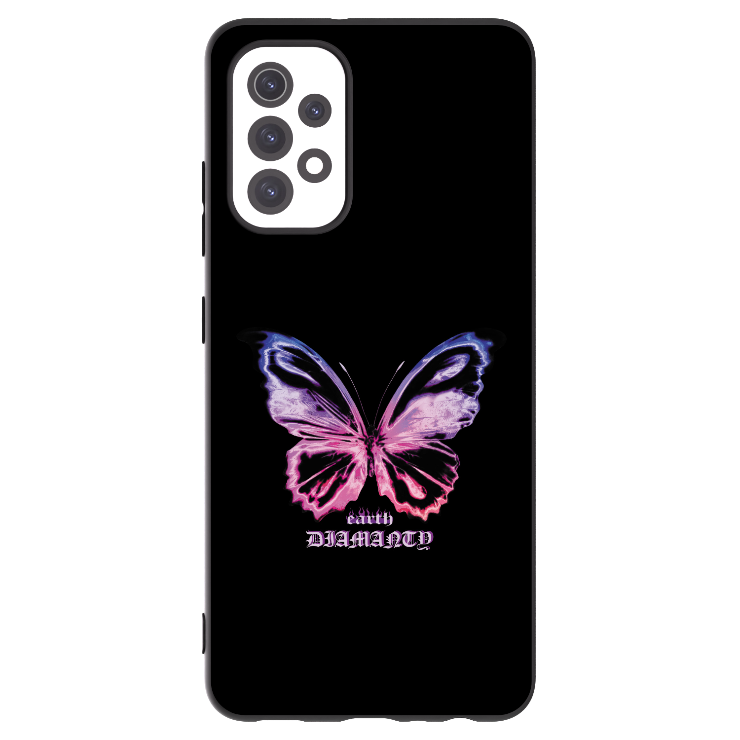 Picasee Samsung Galaxy A32 5G A326B Hülle - Schwarzes Silikon - Diamanty Purple