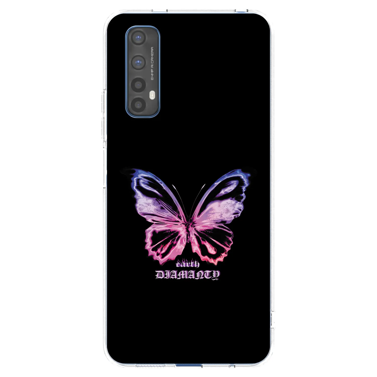 Picasee Realme 7 Hülle - Transparentes Silikon - Diamanty Purple