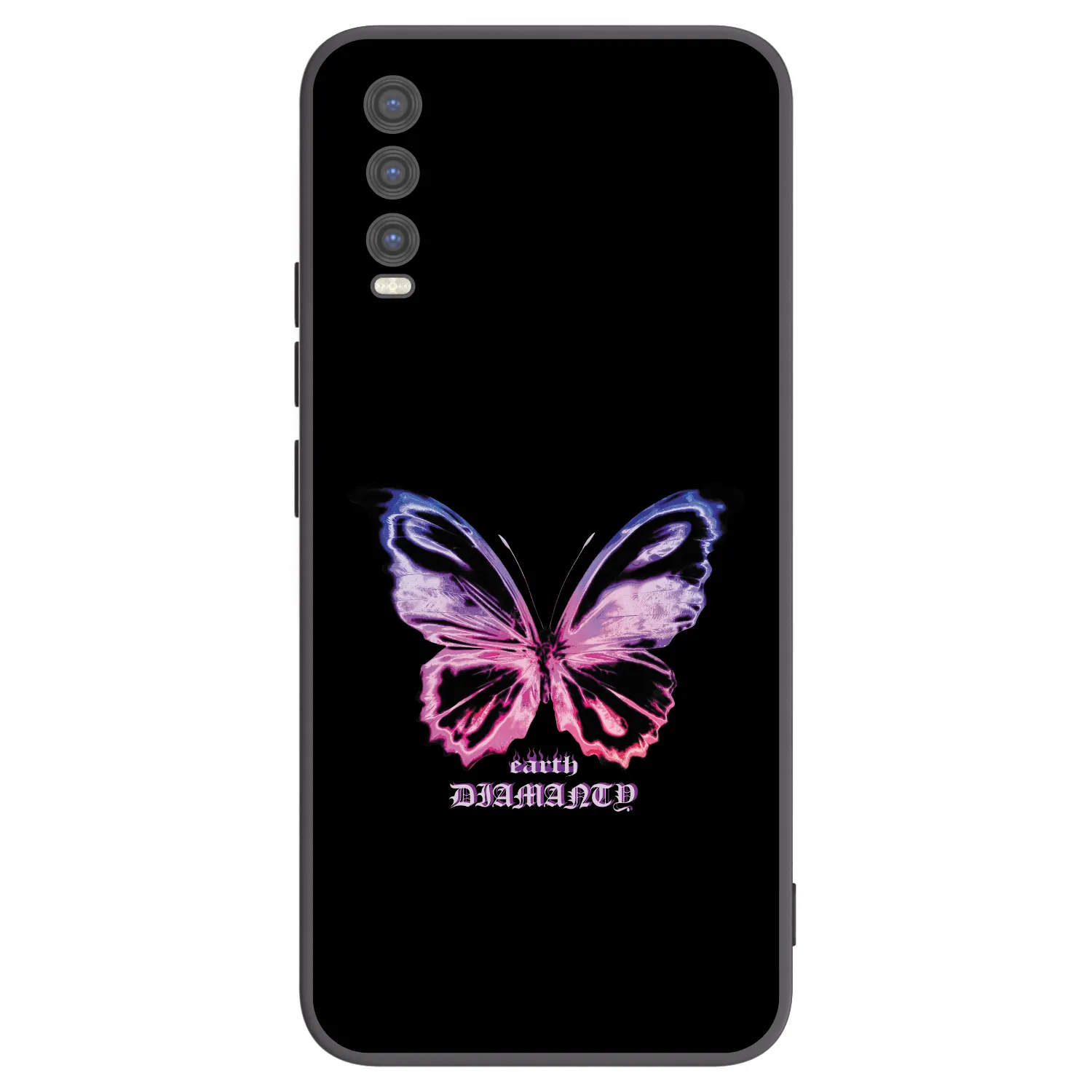 Picasee Vivo Y20s Hülle - Schwarzes Silikon - Diamanty Purple