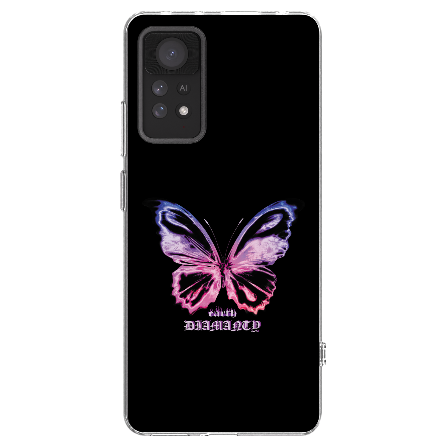 Picasee Xiaomi Redmi Note 11 Pro Hülle - Transparentes Silikon - Diamanty Purple