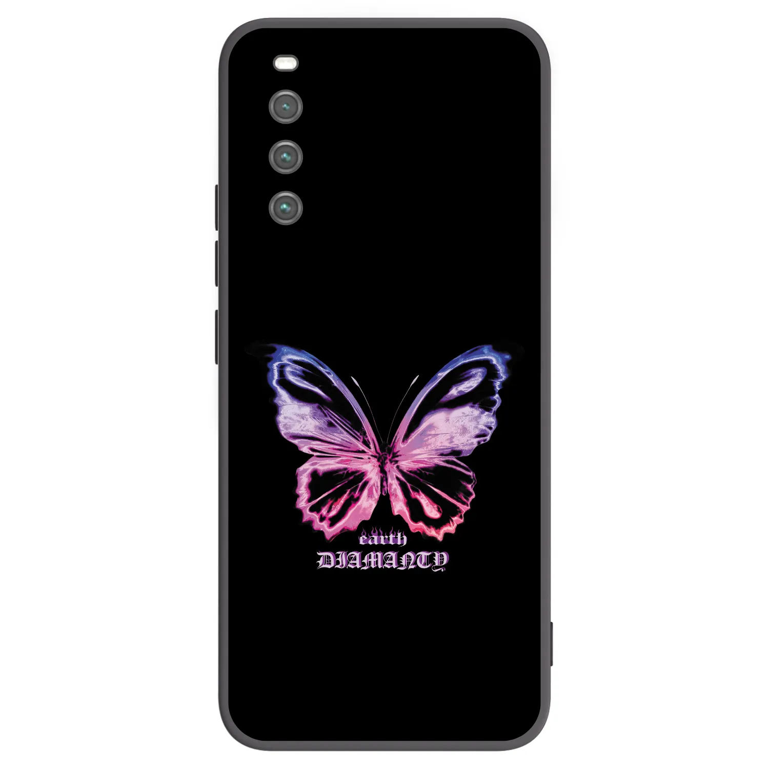 Picasee Sony Xperia 10 IV 5G Hülle - Schwarzes Silikon - Diamanty Purple