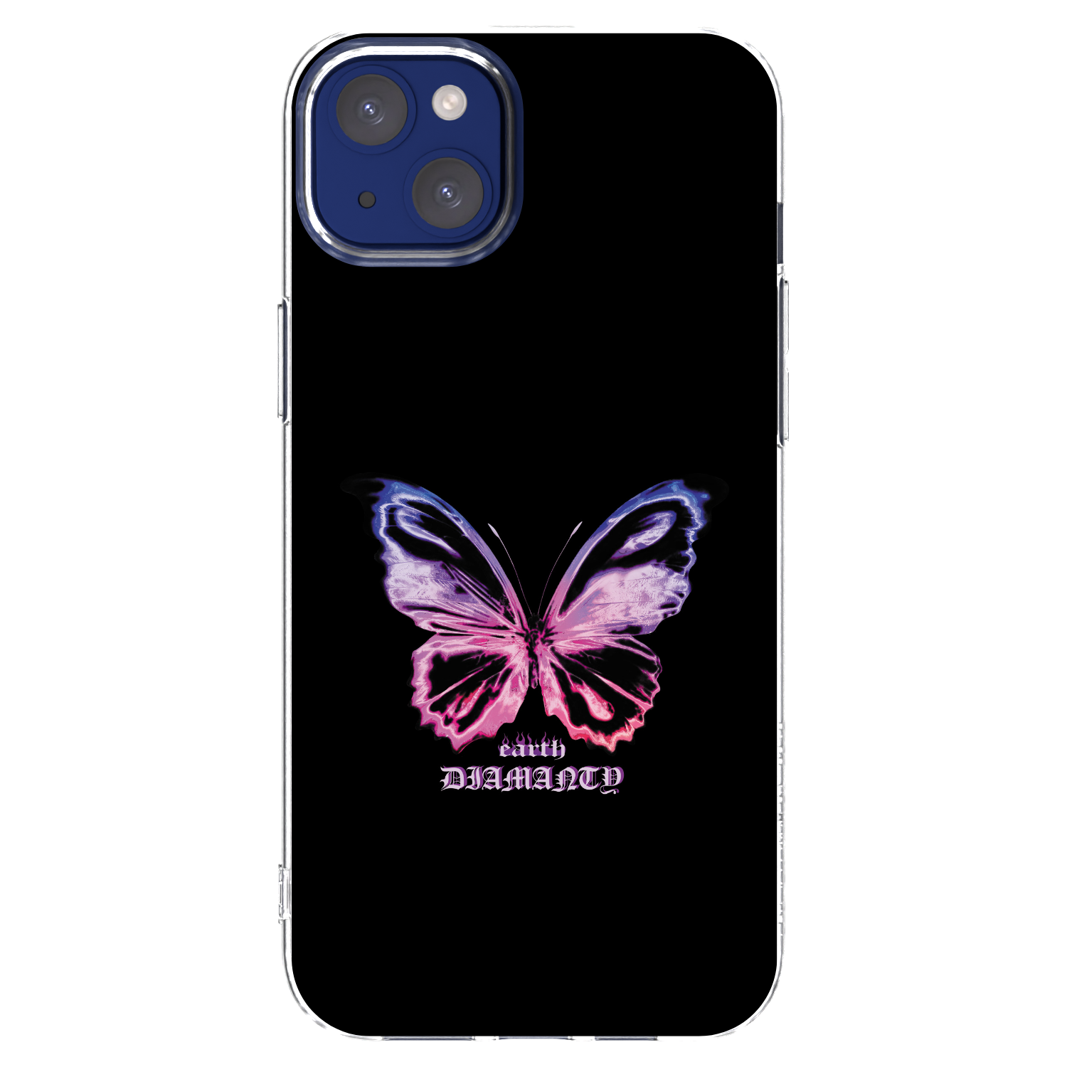 Picasee Apple iPhone 14 Plus Hülle - Transparentes Silikon - Diamanty Purple