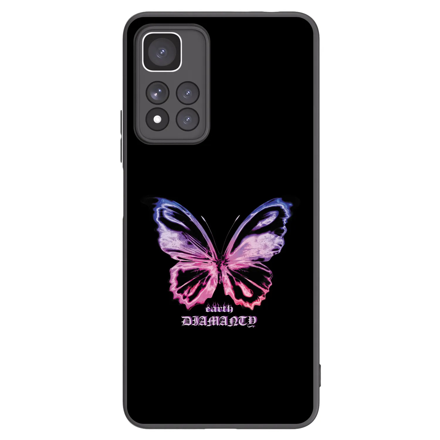 Picasee Xiaomi Redmi Note 11 Pro+ 5G Hülle - Schwarzes Silikon - Diamanty Purple