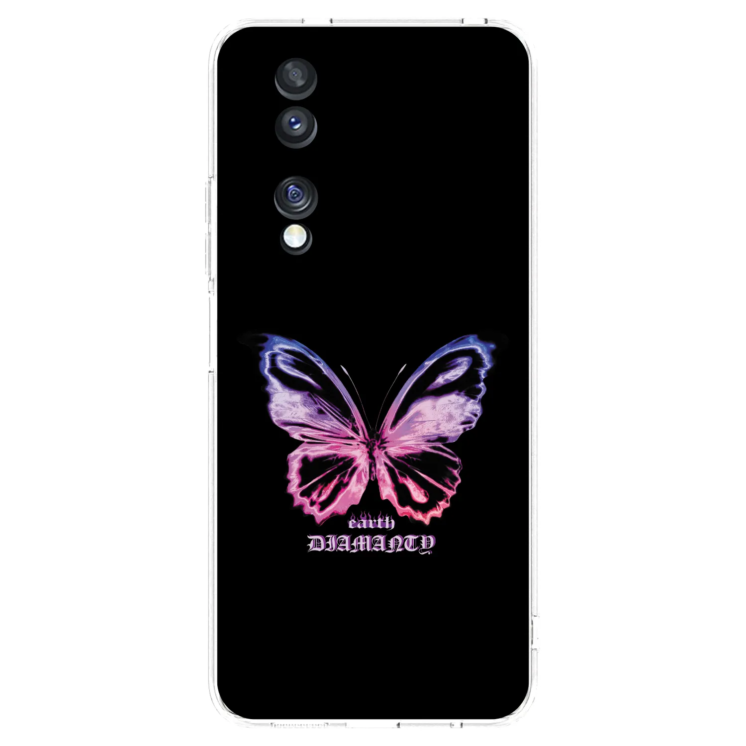 Picasee Honor 70 Hülle - Transparentes Silikon - Diamanty Purple