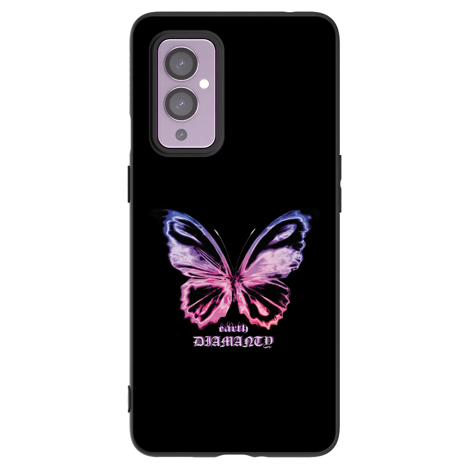 Picasee OnePlus 9 Hülle - Schwarzes Silikon - Diamanty Purple