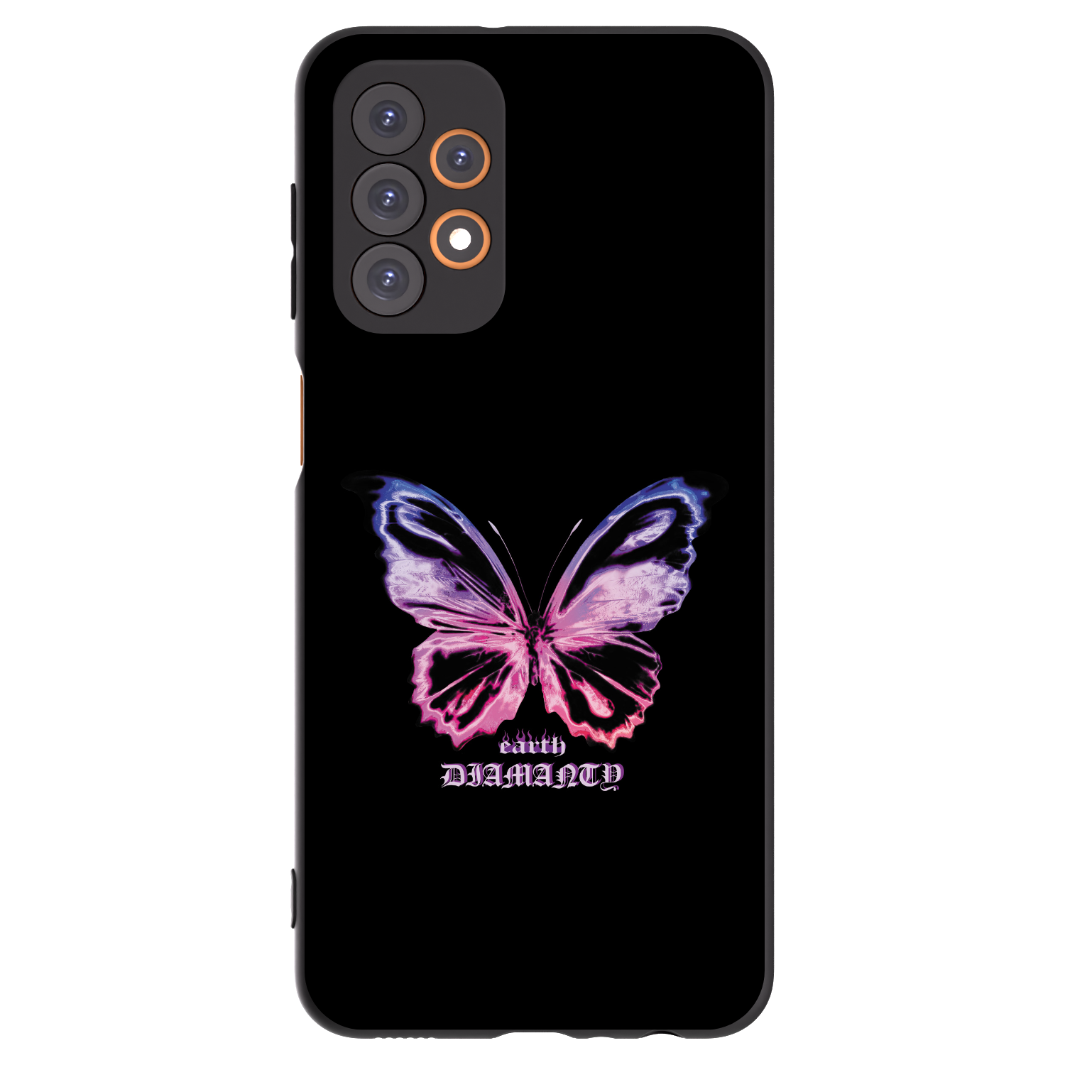 Picasee Samsung Galaxy A23 A236B 5G Hülle - Schwarzes Silikon - Diamanty Purple