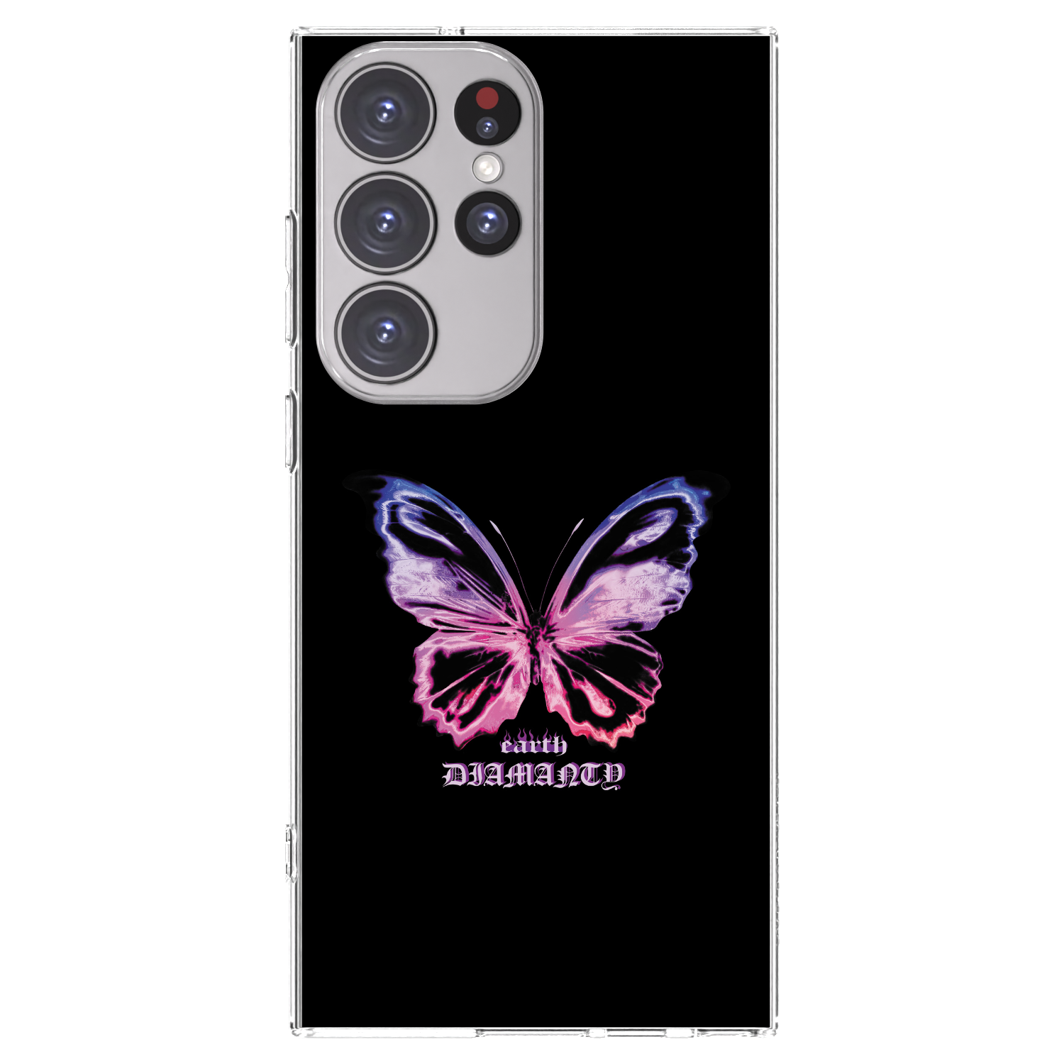 Picasee Samsung Galaxy S23 Ultra 5G Hülle - Transparentes Silikon - Diamanty Purple