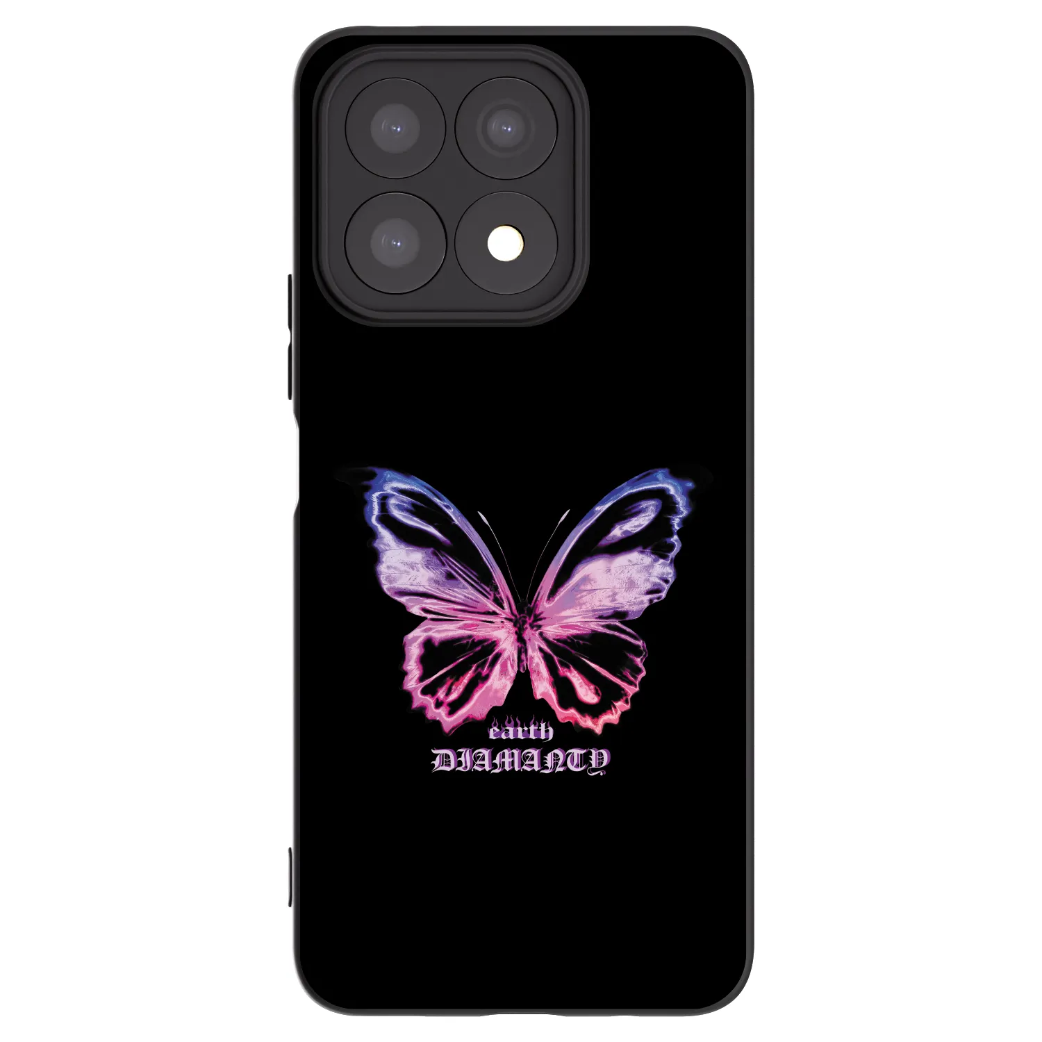 Picasee Honor X8a Hülle - Schwarzes Silikon - Diamanty Purple