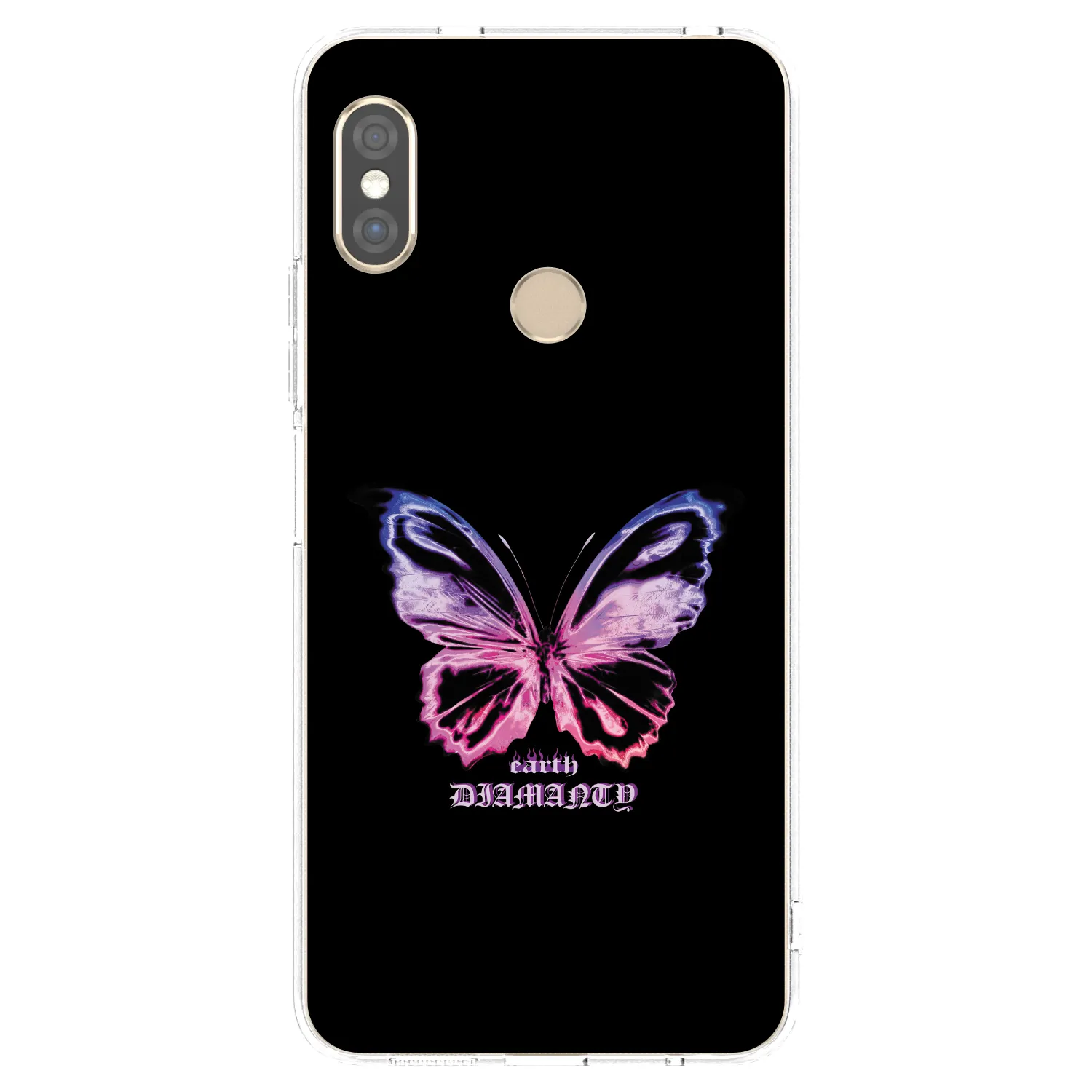 Picasee Xiaomi Redmi Note 5 Global Hülle - Transparentes Silikon - Diamanty Purple