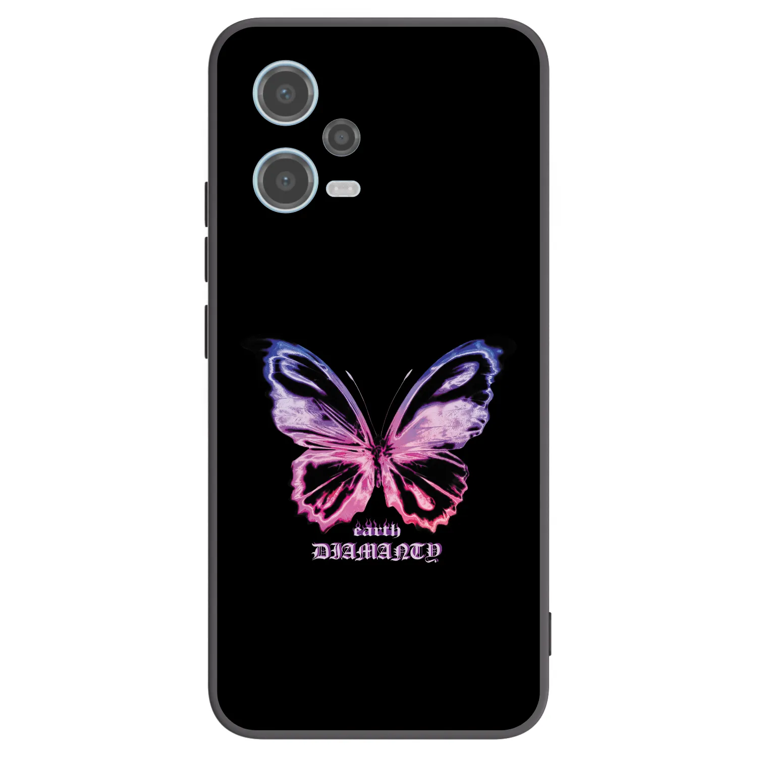 Picasee Xiaomi Redmi Note 12 5G Hülle - Schwarzes Silikon - Diamanty Purple