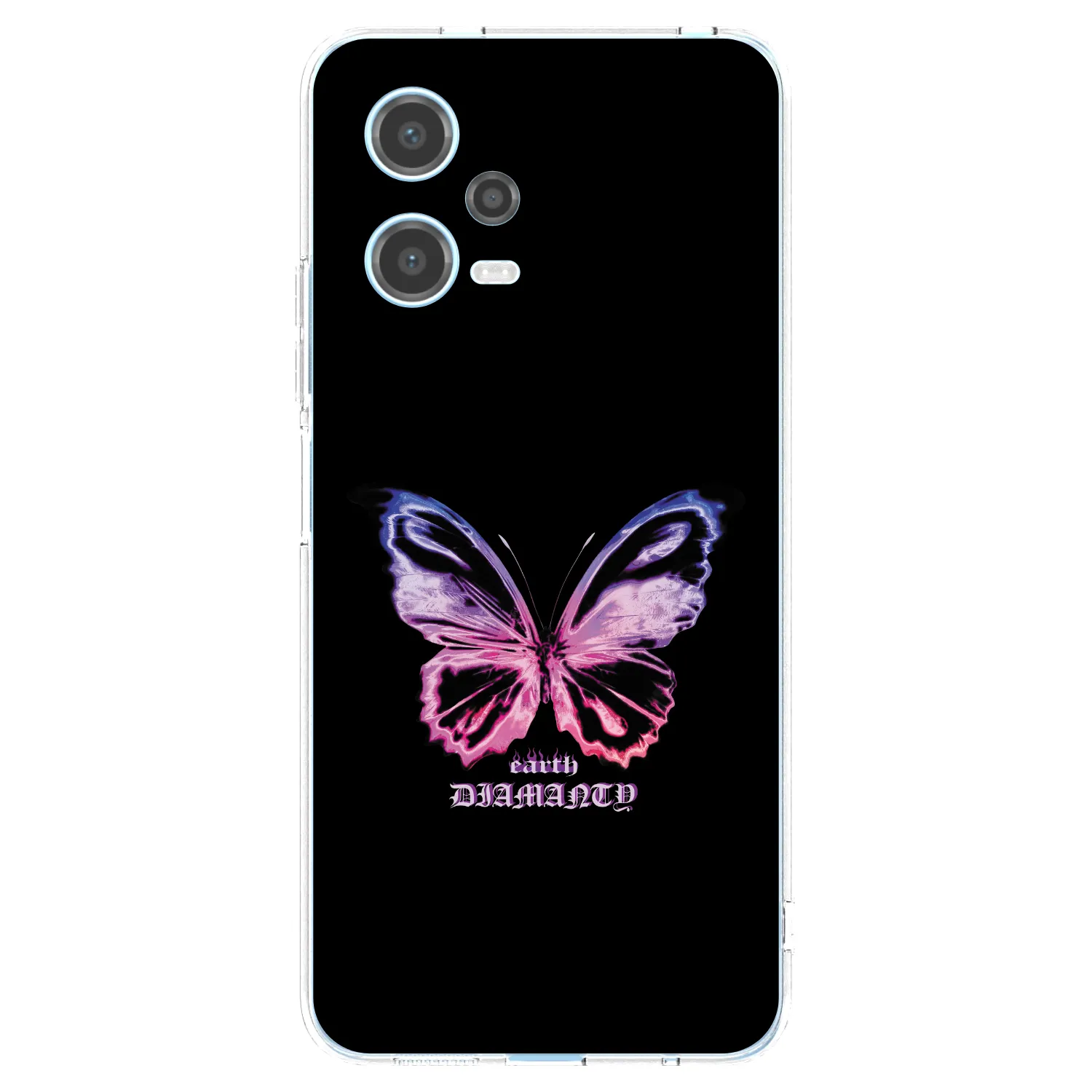 Picasee Xiaomi Redmi Note 12 5G Hülle - Transparentes Silikon - Diamanty Purple