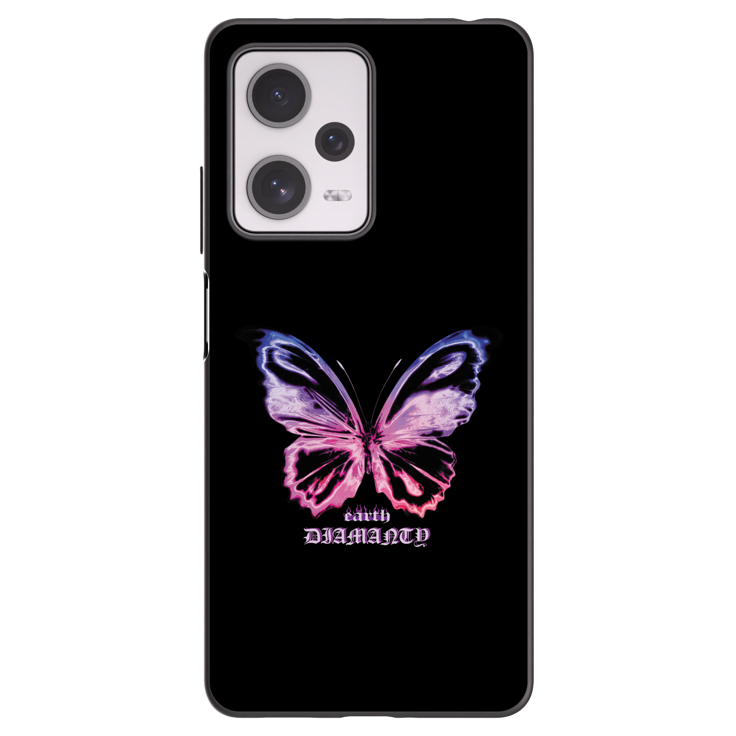 Picasee Xiaomi Redmi Note 12 Pro+ 5G Hülle - Schwarzes Silikon - Diamanty Purple