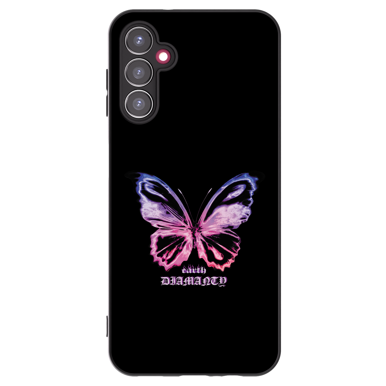 Picasee Samsung Galaxy A14 4G A145R Hülle - Schwarzes Silikon - Diamanty Purple