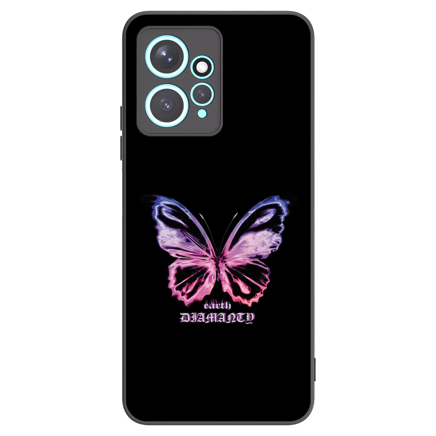 Picasee Xiaomi Redmi Note 12 4G Hülle - Schwarzes Silikon - Diamanty Purple