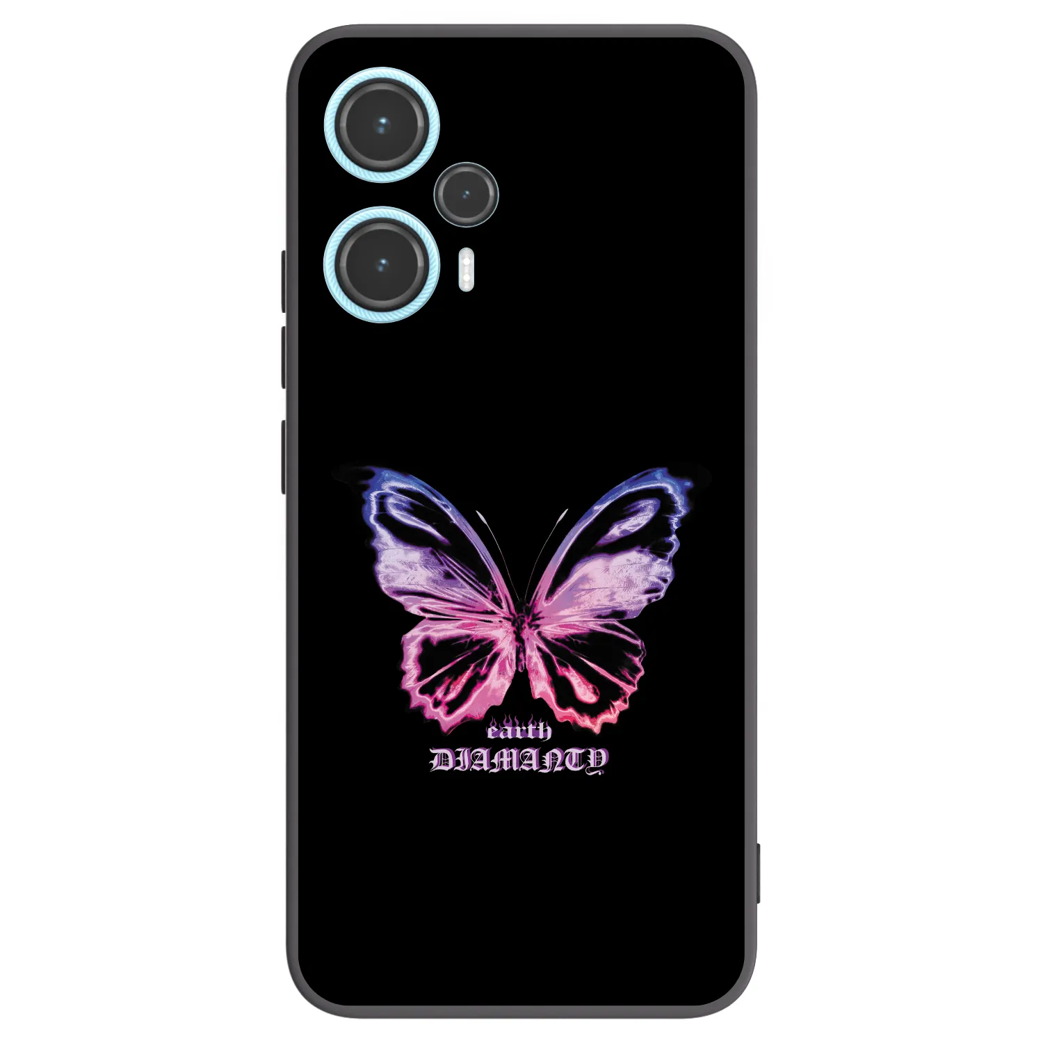 Picasee Xiaomi Poco F5 Hülle - Schwarzes Silikon - Diamanty Purple