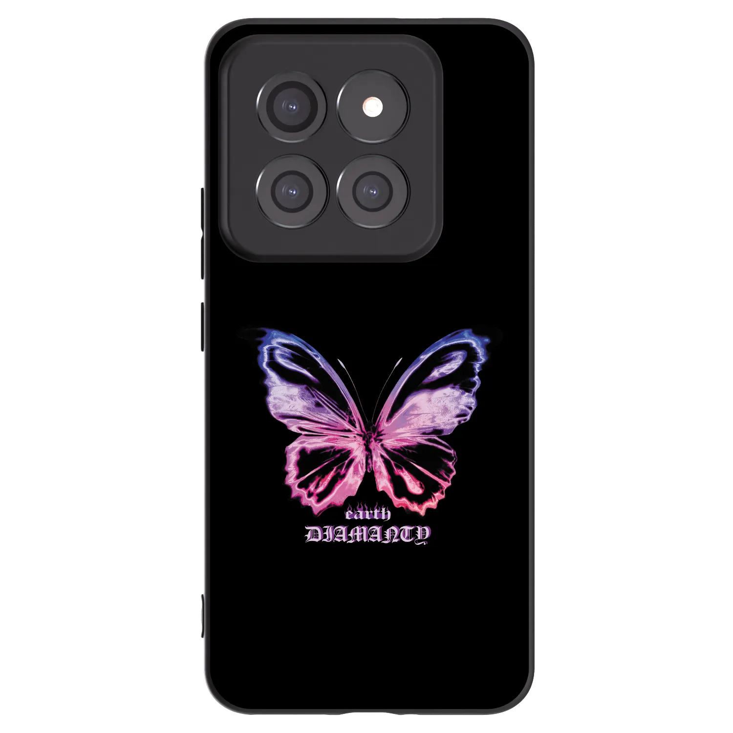 Picasee Xiaomi 14 Pro Hülle - Schwarzes Silikon - Diamanty Purple
