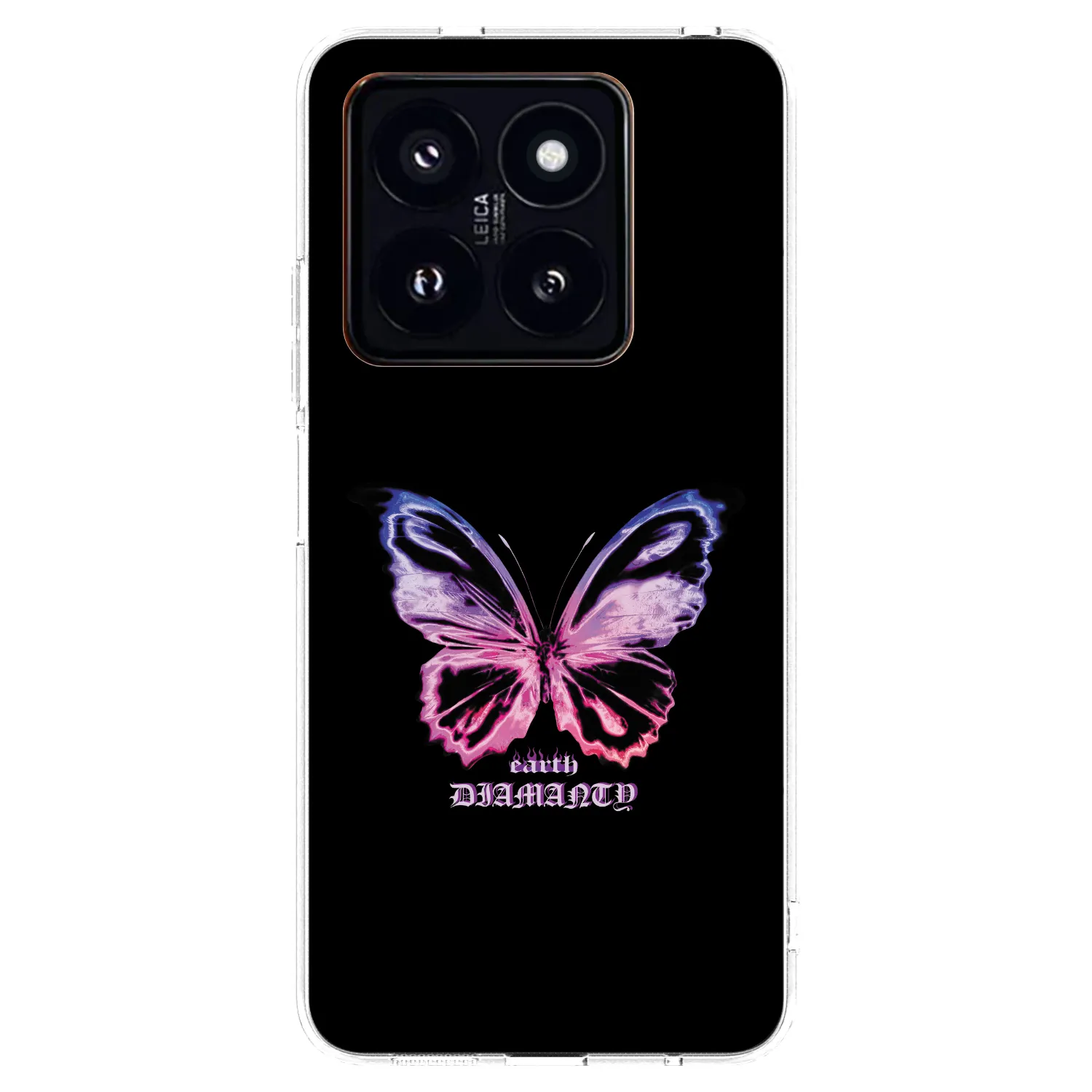 Picasee Xiaomi 14 Pro Hülle - Transparentes Silikon - Diamanty Purple