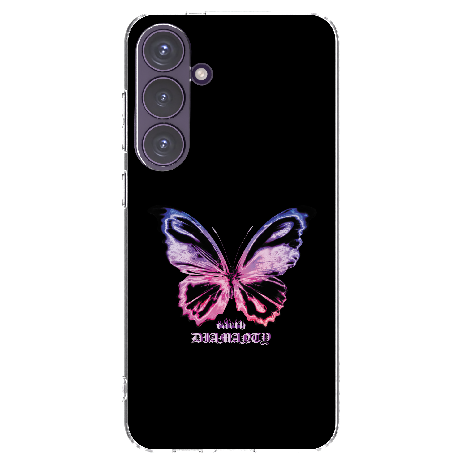 Picasee Samsung Galaxy S24+ S926B 5G Hülle - Transparentes Silikon - Diamanty Purple