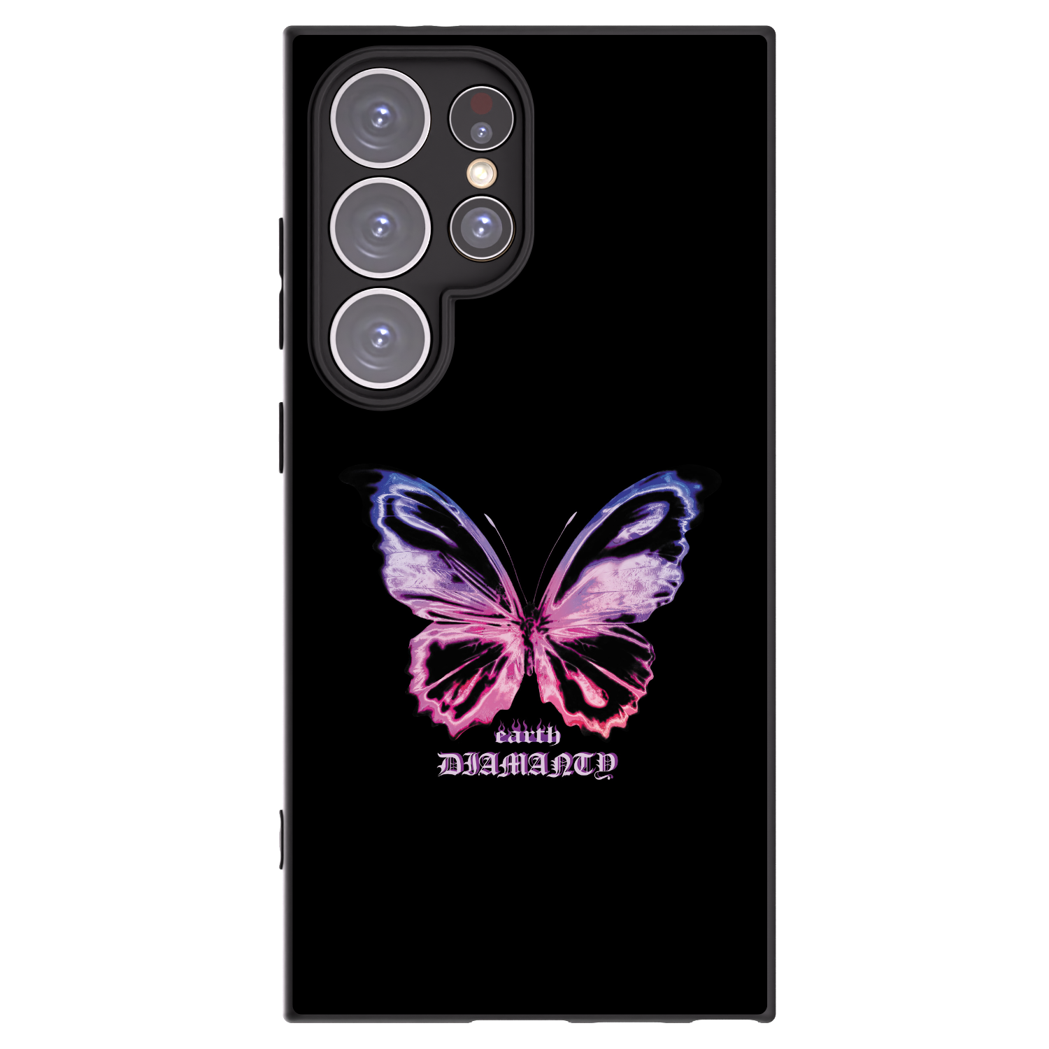 Picasee Samsung Galaxy S24 Ultra S928B 5G Hülle - Schwarzes Silikon - Diamanty Purple
