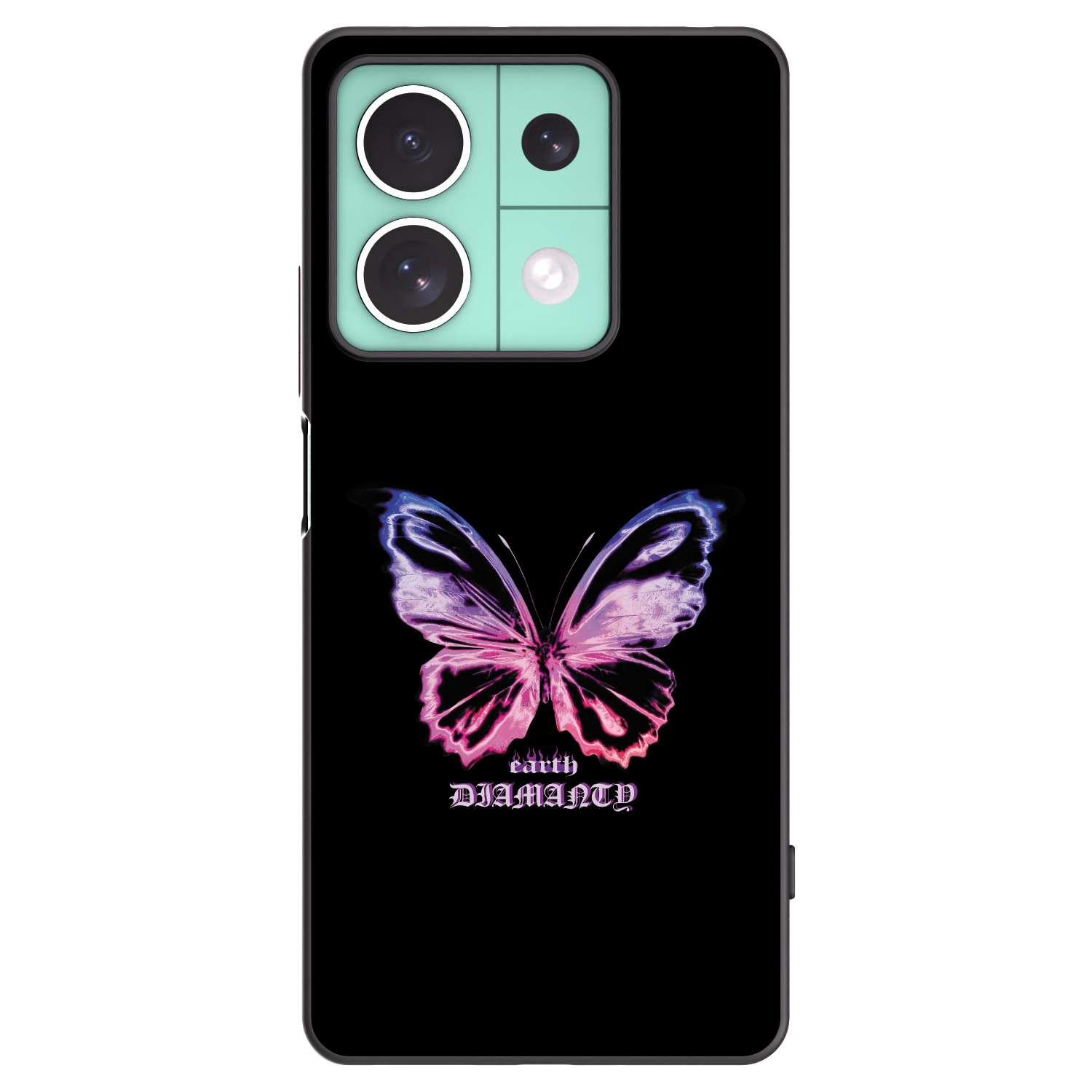 Picasee Xiaomi Redmi Note 13 5G Hülle - Schwarzes Silikon - Diamanty Purple
