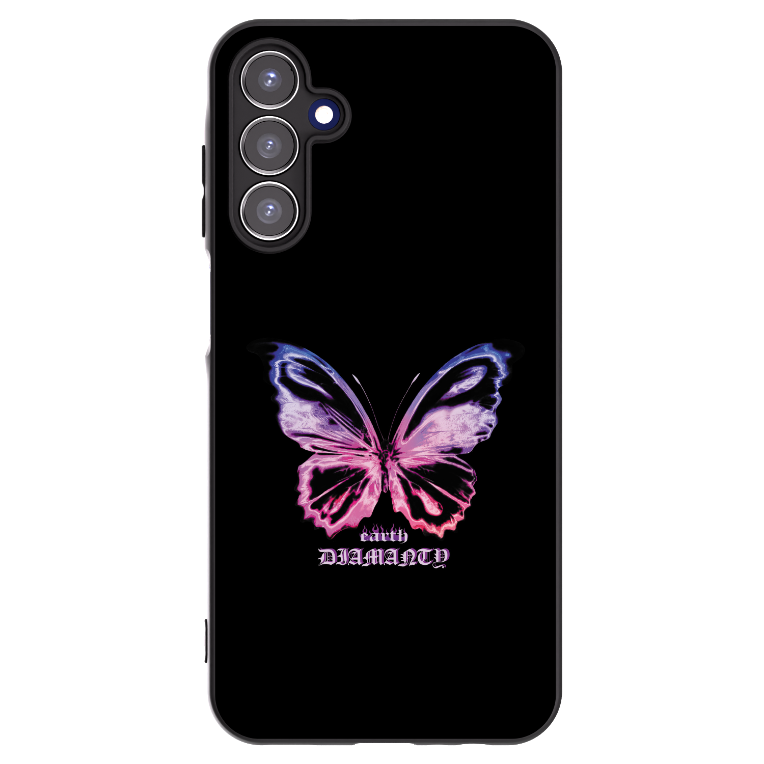 Picasee Samsung Galaxy A15 A156B 5G Hülle - Schwarzes Silikon - Diamanty Purple