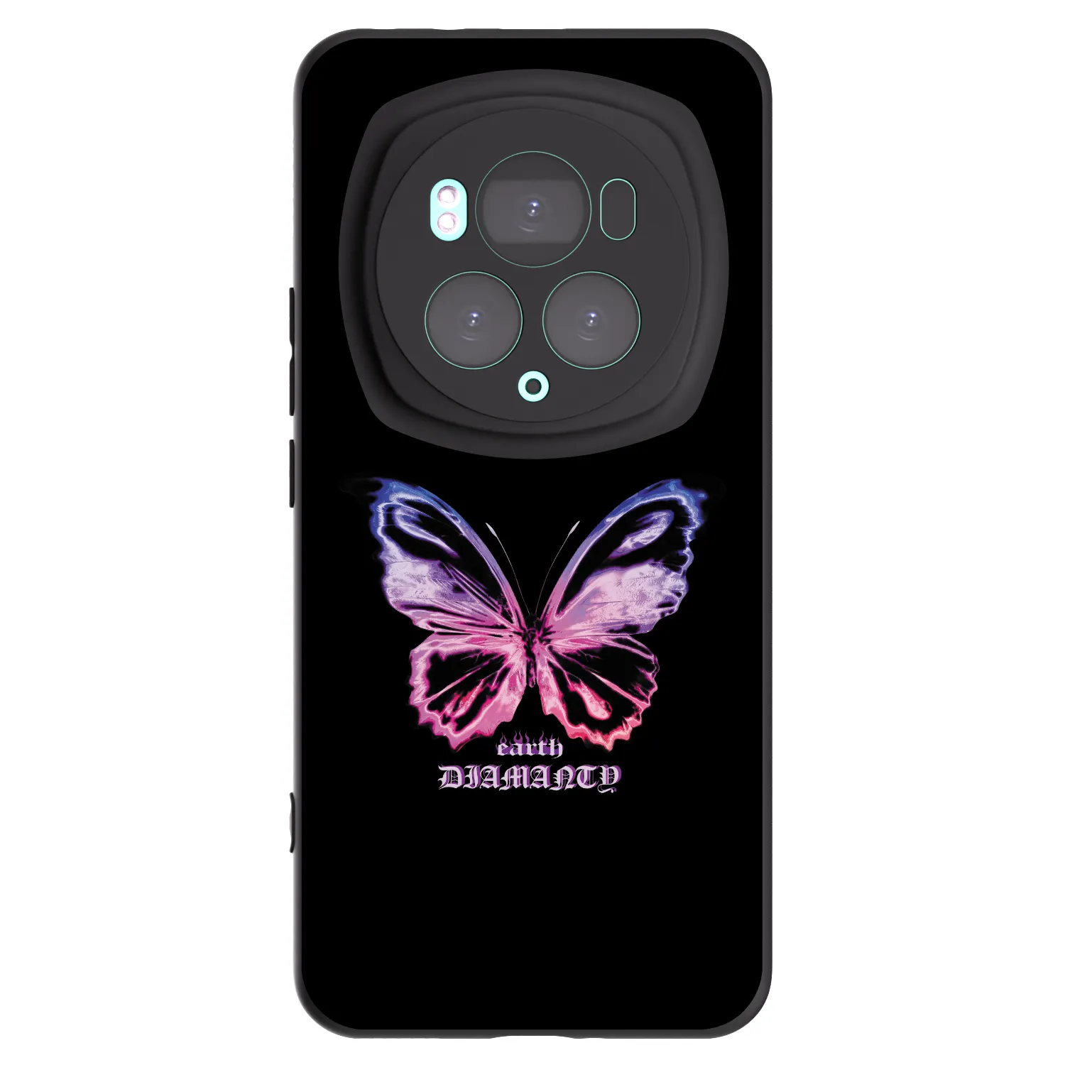 Picasee Honor Magic6 Pro Hülle - Schwarzes Silikon - Diamanty Purple