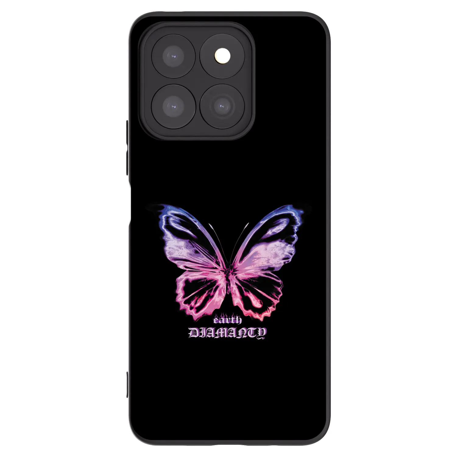 Picasee Honor X8b Hülle - Schwarzes Silikon - Diamanty Purple